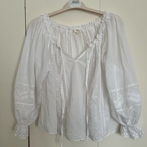 Eyelet embroidered blouse
